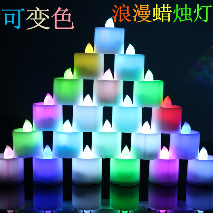 LED electronic candle light colorful romantic wedding atmosphere light candle light