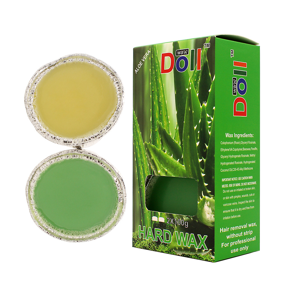 Doll wax Hair Removal Wax 200g Solid aluminum foil bowl Wax block Paperless Hard Wax Cross-border Hot Wax Honey Rosin Wax