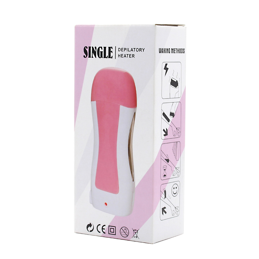 Cross-border exclusive 100g wax strip dedicated heating instrument, beeswax melting machine, portable single-tube pink wax therapy machine details Picture