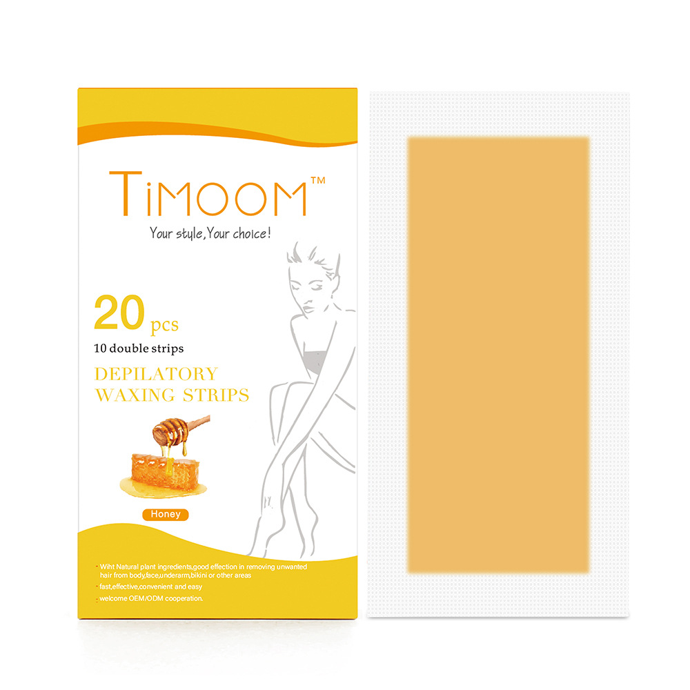 Timoom single-sided double-sided non-woven fabric depilation wax paper quick disposable amber patch 20pcs box set Specification image