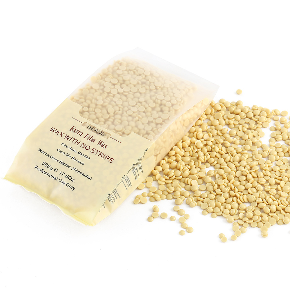 跨境供应500g脱毛蜡豆免纸固体蜡疗粒10味袋装热蜡hard wax beans细节图