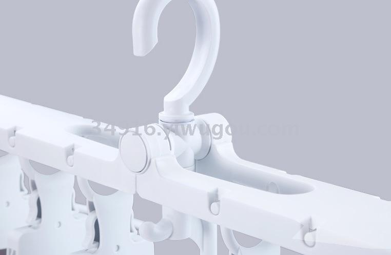 多功能折叠魔术衣架伸缩塑料衣架可旋转多功能伸缩折叠衣架裤架产品图