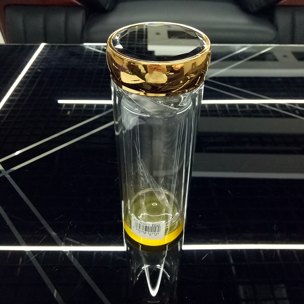 双层玻璃杯茶杯男隔热高档带把水晶杯子办公商务创意车载便携水杯