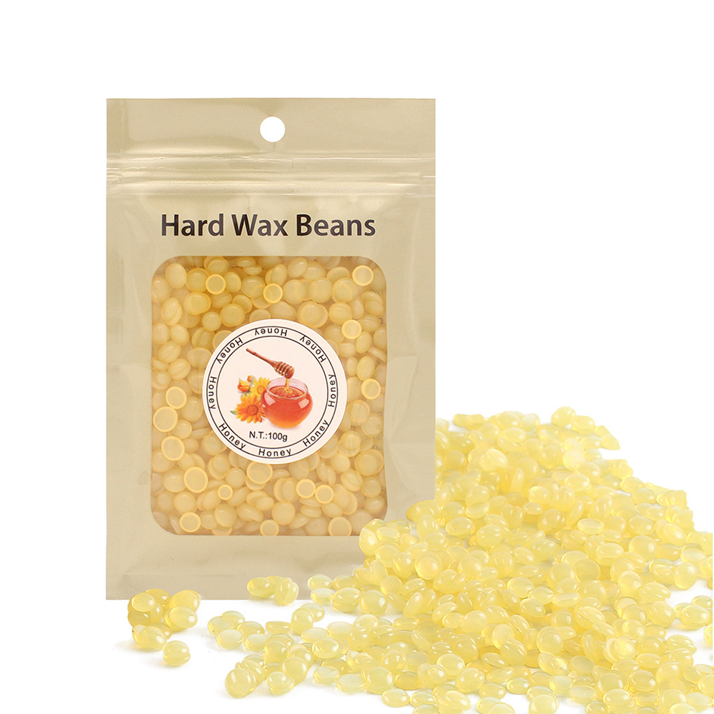 Cross-border paperless hair removal wax beans 100g solid hard wax whole body hair removal wax therapy granules bag, 10 colors available, hot wax Specification image