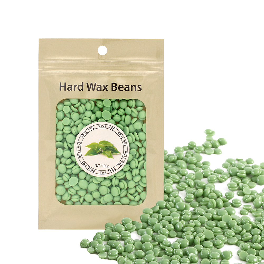 Cross-border paperless hair removal wax beans 100g solid hard wax whole body hair removal wax therapy granules bag, 10 colors available, hot wax Application Scenario