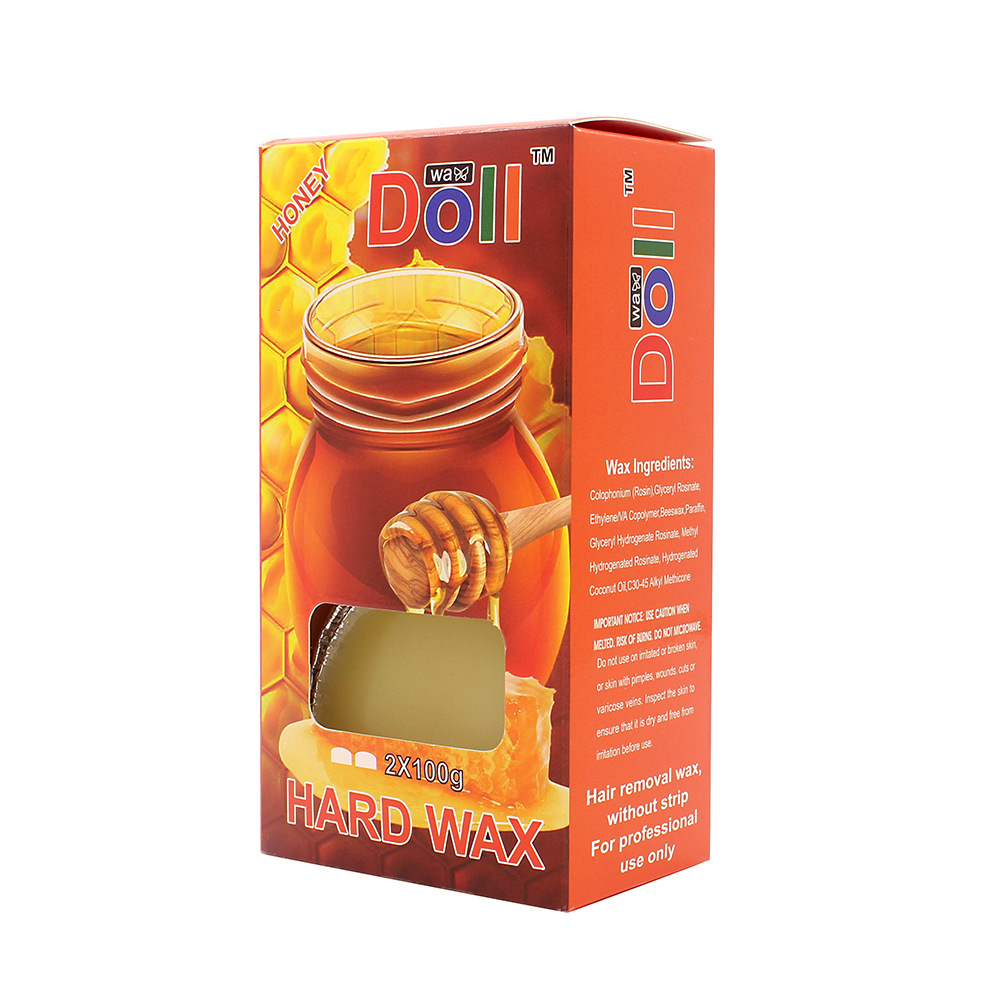Doll wax Hair Removal Wax 200g Solid aluminum foil bowl Wax block Paperless Hard Wax Cross-border Hot Wax Honey Rosin Wax Specification image