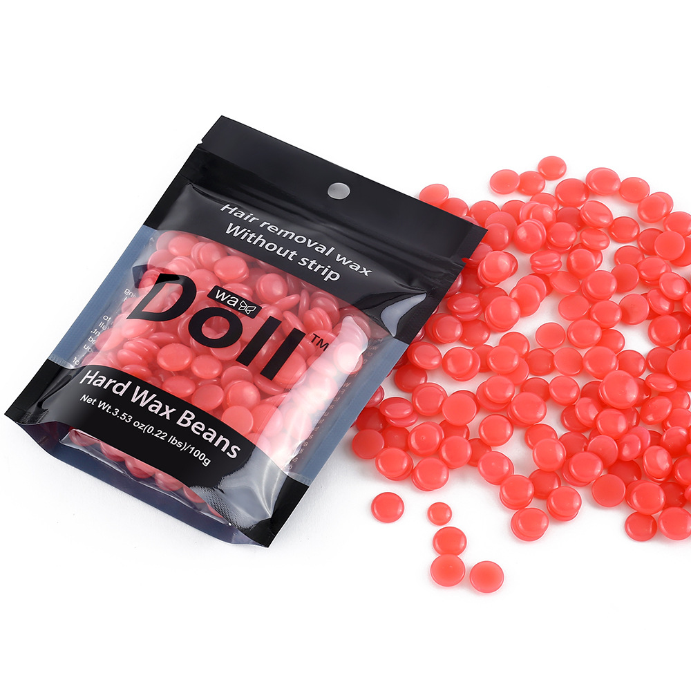 DollWax's new hair removal wax beans, 100g paperless solid hot wax bags, full-body wax removal therapy granules, hard wax, cross-border Application Scenario