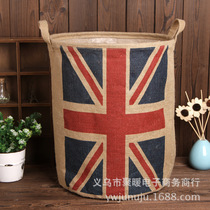 Foreign trade special Japan and South Korea large dirty clothes storage basket/cotton and linen storage bucket/fabric bundle pocket/storage basket/box