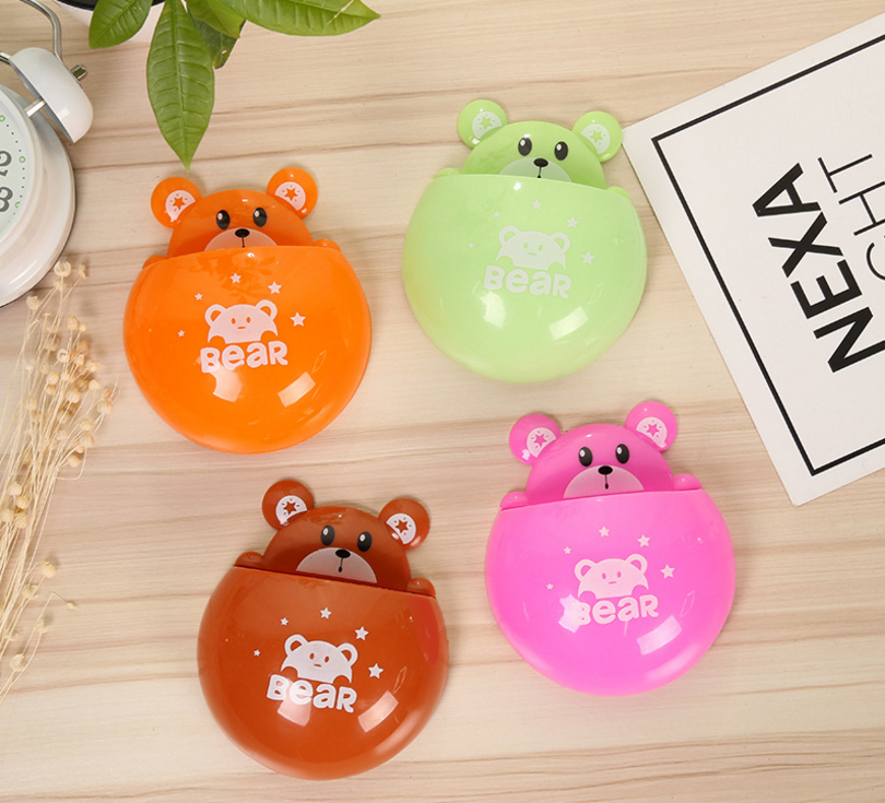 新款青蛙牙刷架 吸盘式牙刷架 多色可选牙刷置物架