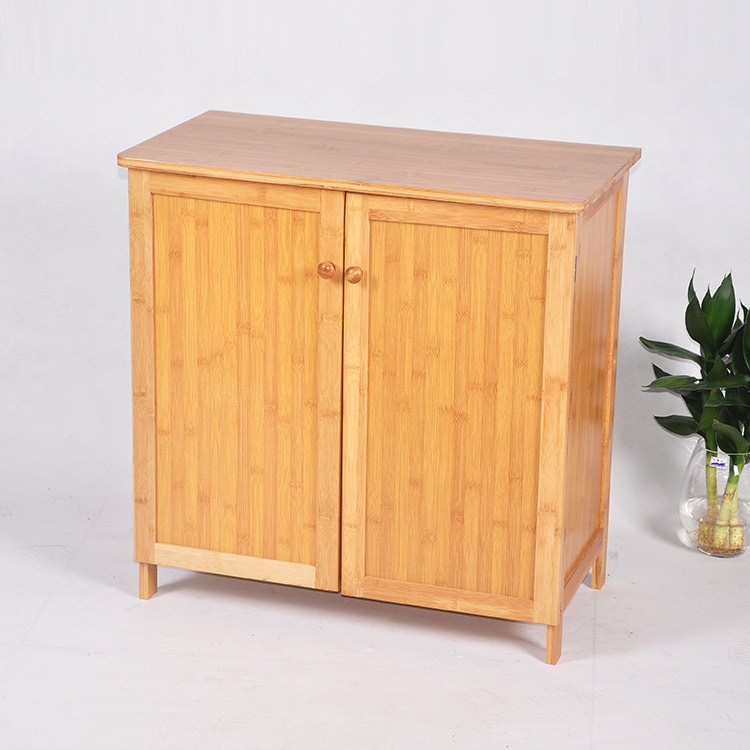 楠竹创意双门橱柜客厅厨房收纳柜置物柜卧室多功能床头柜