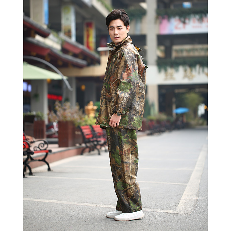 Aliexpress foreign trade adult raincoats, outdoor fashion camouflage, split raincoats, waterproof clothing manufacturer wholesale and customization Specification image
