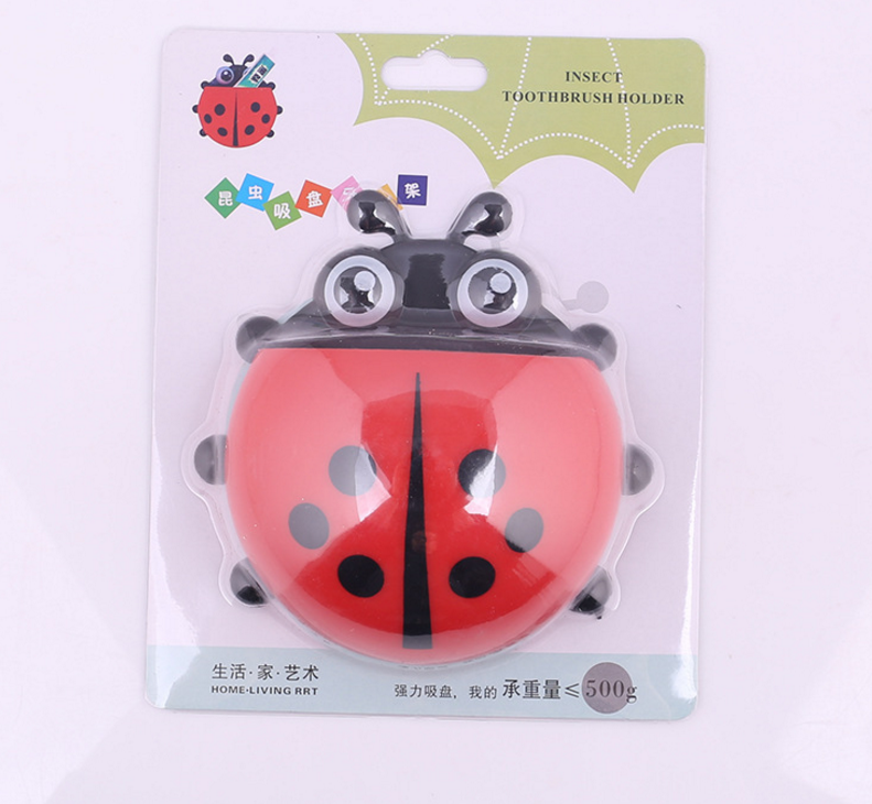 Princess House Ladybug Cute Creative Toothbrush holder Strong Suction Cup Toothbrush Toothpaste holder Application Scenario