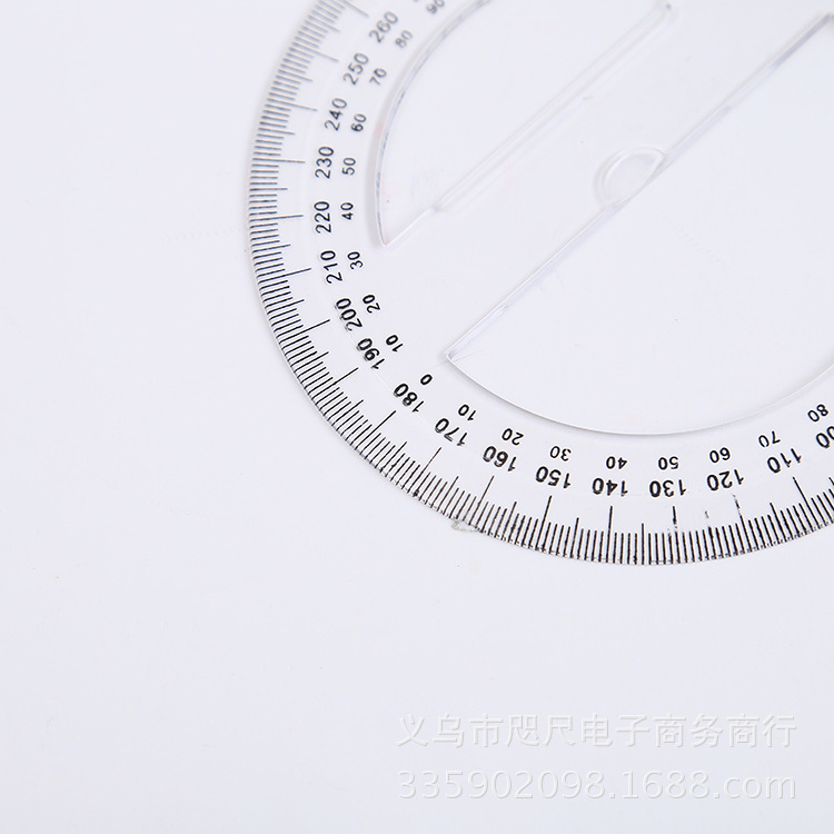 【彬斌文具】供应学生专用360度圆尺 各色塑料尺批发 透明塑料尺细节图