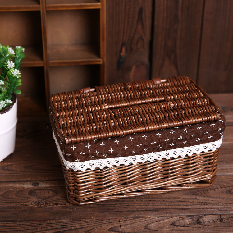 zakka 柳编纸巾收纳筐，纸巾盒 抽纸盒普通200抽/100抽