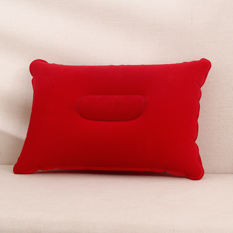 Wholesale of flocked square nap inflatable air pillows, outdoor camping cushions, custom-made flocked inflatable pillows for travel Specification image