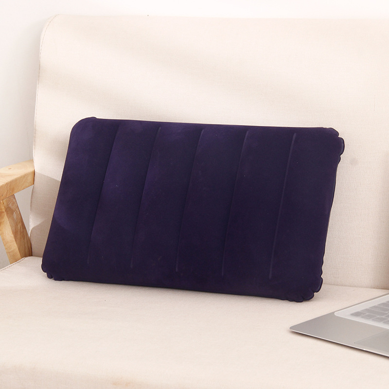 办公室植绒充气午睡趴睡枕头抱枕定做 旅行航空露营睡枕批发细节图
