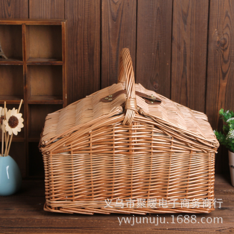 Willow picnic basket environmental hand basket garden storage basket portable shopping basket basket wholesale custom