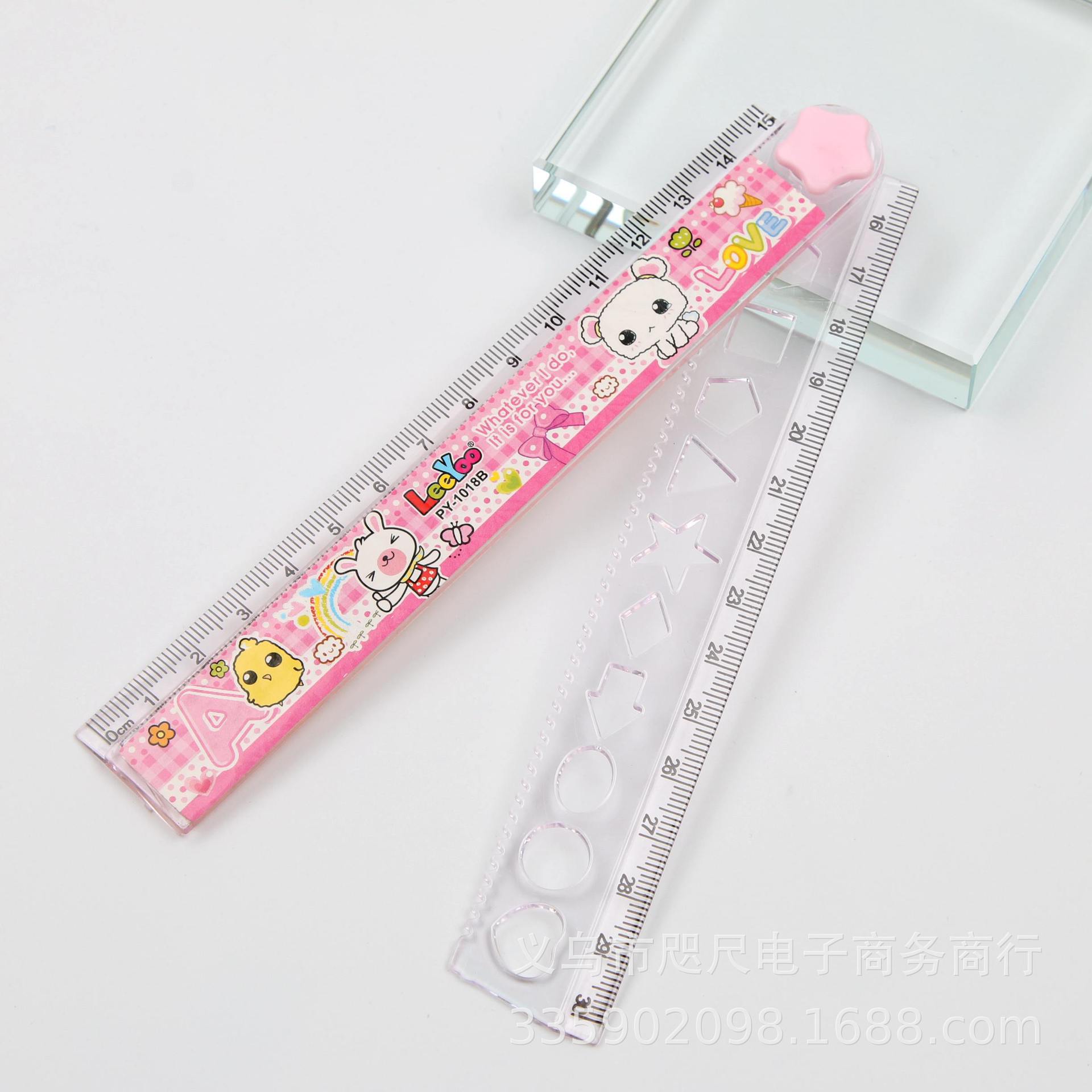 彬斌文具折尺 30cm尺子直尺折叠尺节日礼品小学生奖品学习贴花折细节图