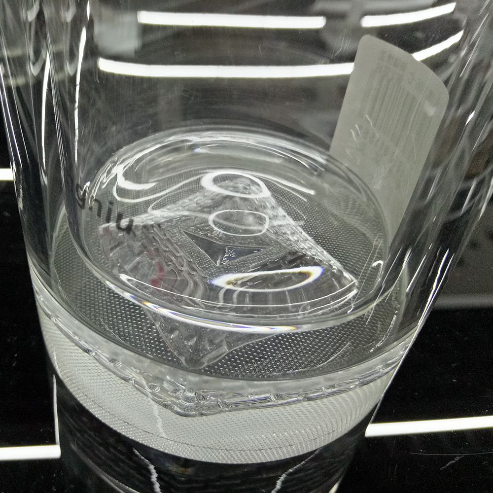 2486-C 银字塔底锦绣盖双层礼品玻璃杯 办公室隔热带滤网茶杯产品图