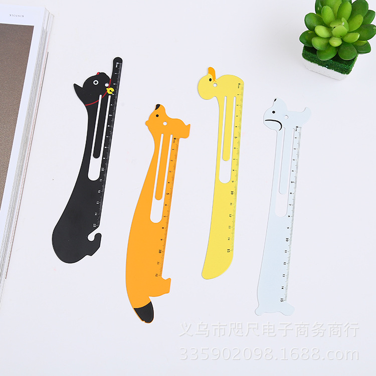 创意卡通动物造型学生直尺 学生直尺文具办公文具 厂家直销