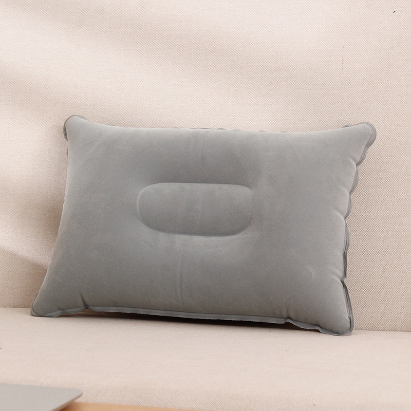 Wholesale of flocked square nap inflatable air pillows, outdoor camping cushions, custom-made flocked inflatable pillows for travel Application Scenario