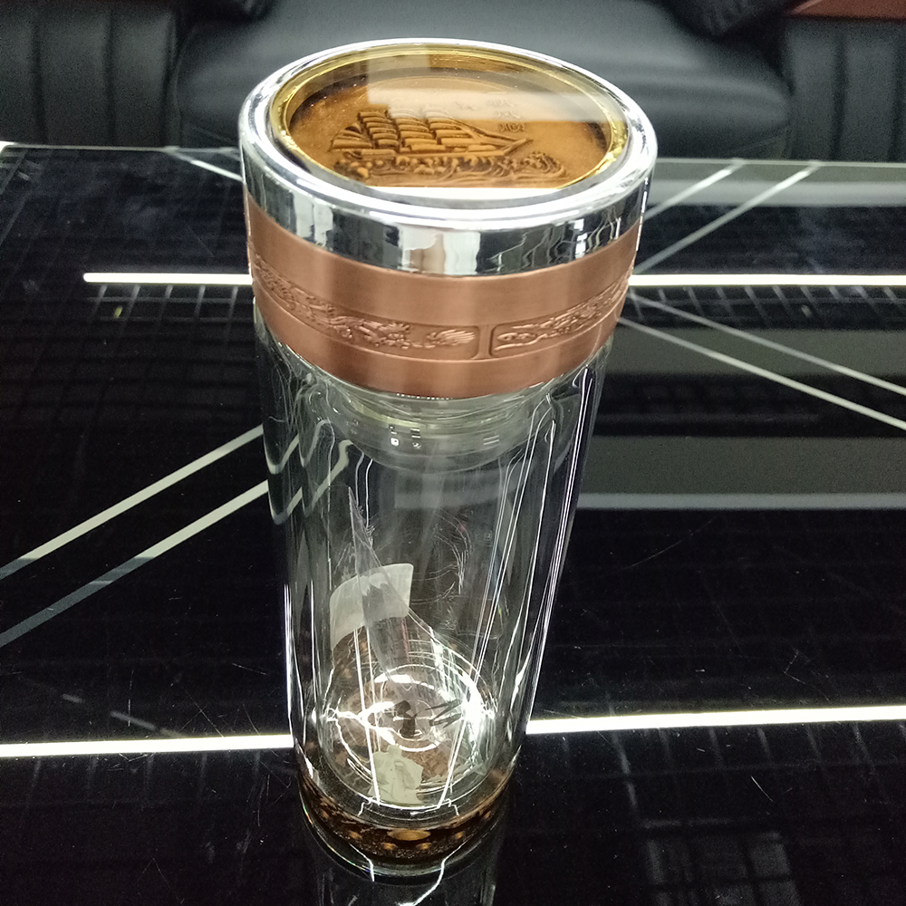 2486-C 一帆风顺双层男士女士商务家用办公室便携玻璃杯