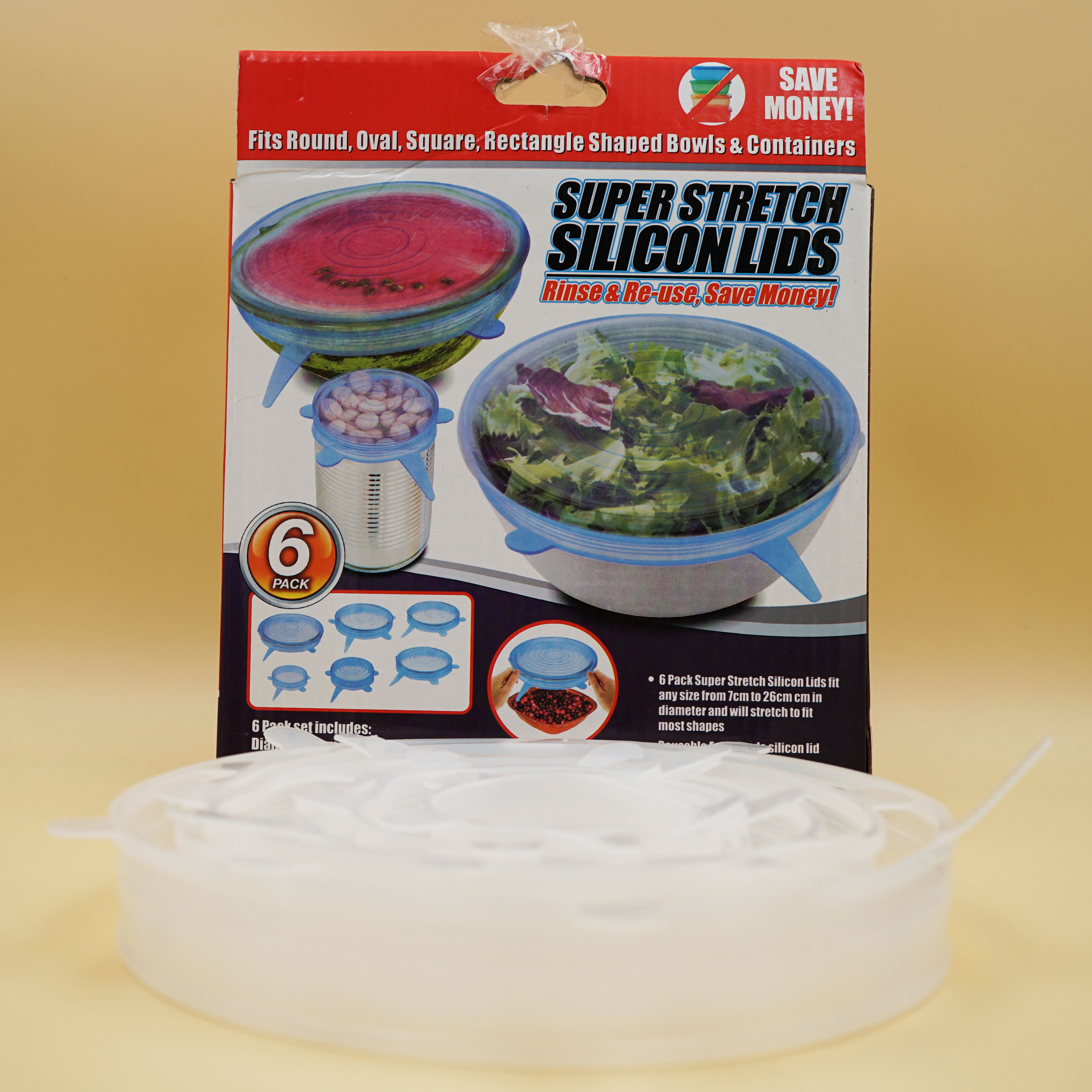 Factory direct sales of 6-piece silicone food preservation LIDS, food preservation bowl and plate sealing LIDS, a great helper for home use details Picture