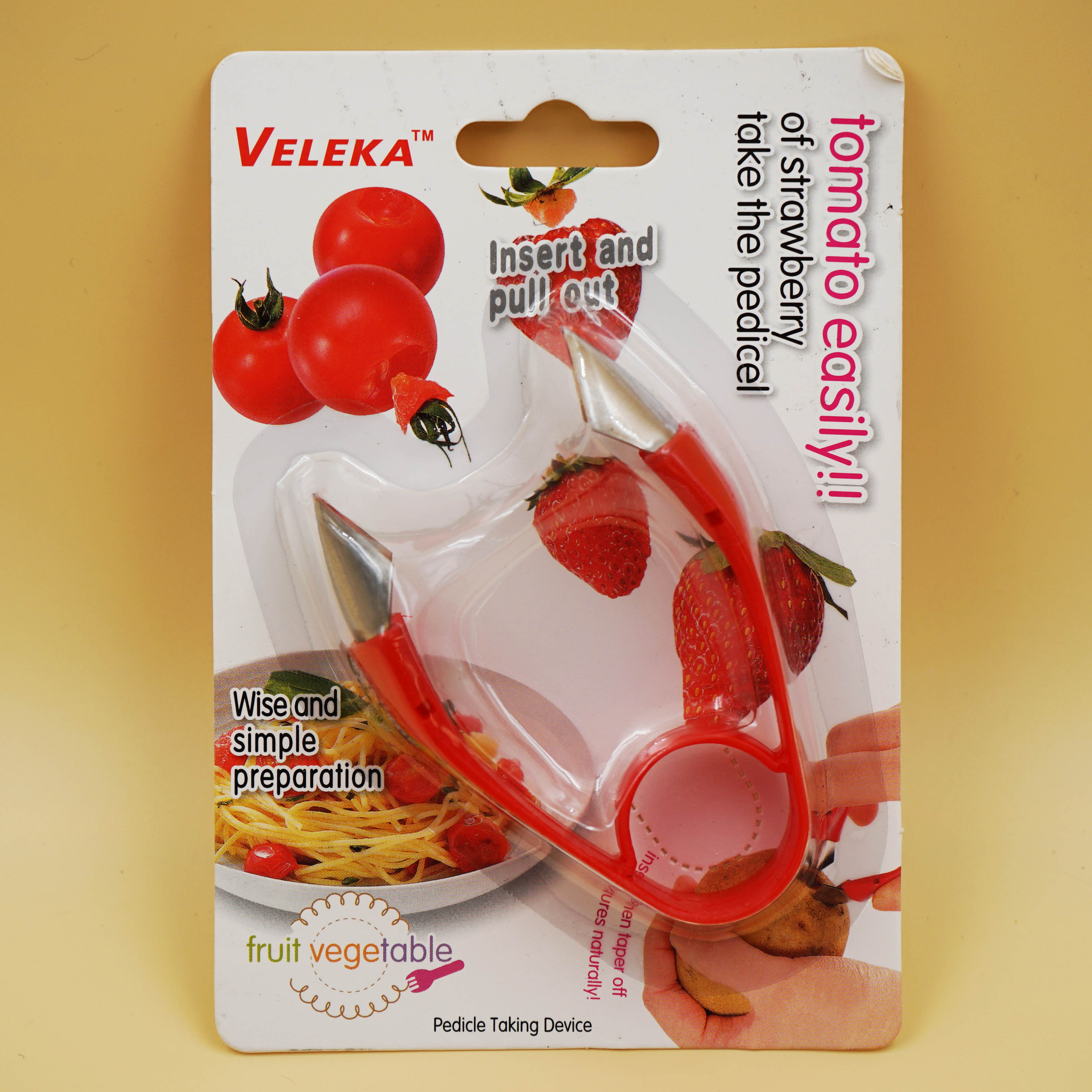 Kitchen and home creative small tools: Stainless steel strawberry core remover, fruit pit digger, essential for home use details Picture