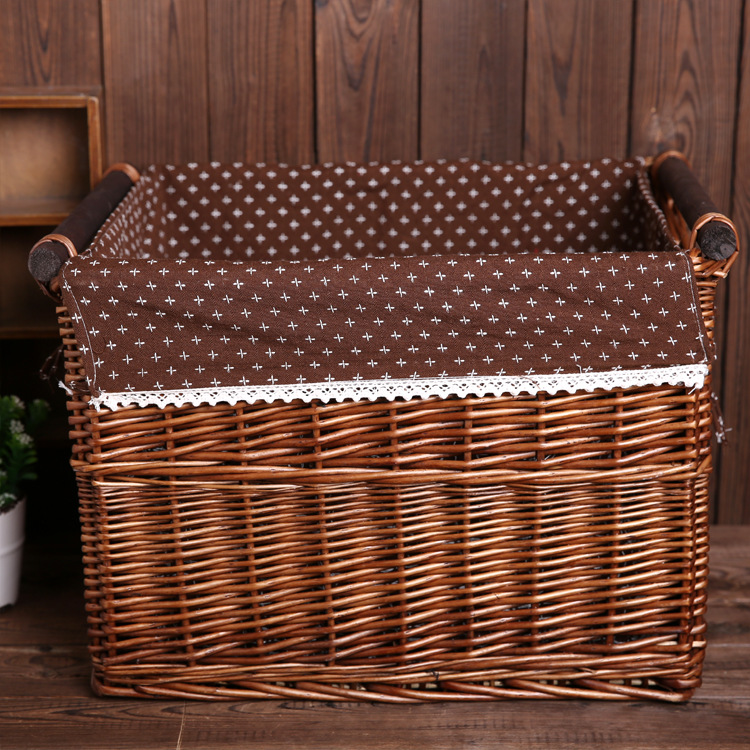Storage basket rattan garden zakka willow storage basket Cosmetics storage box storage basket dirty clothes storage thumbnail
