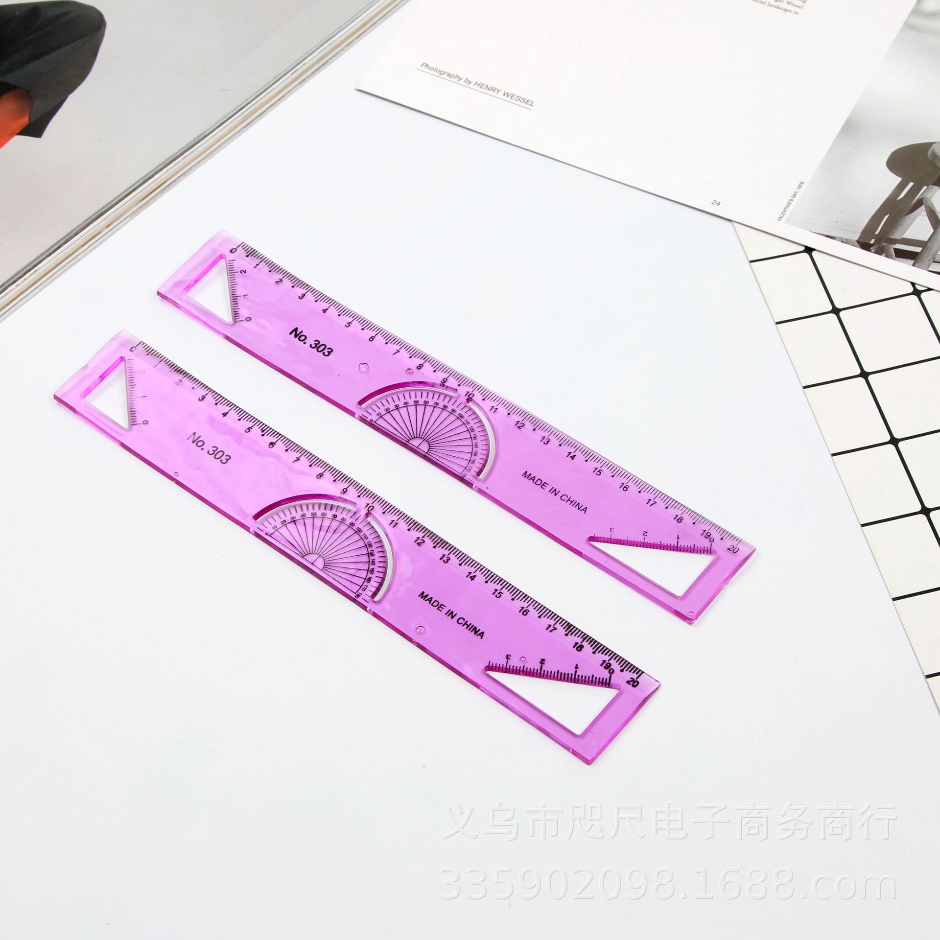 2018创意糖果色尺子 学生直尺20cm 塑料广告尺 厂家直销