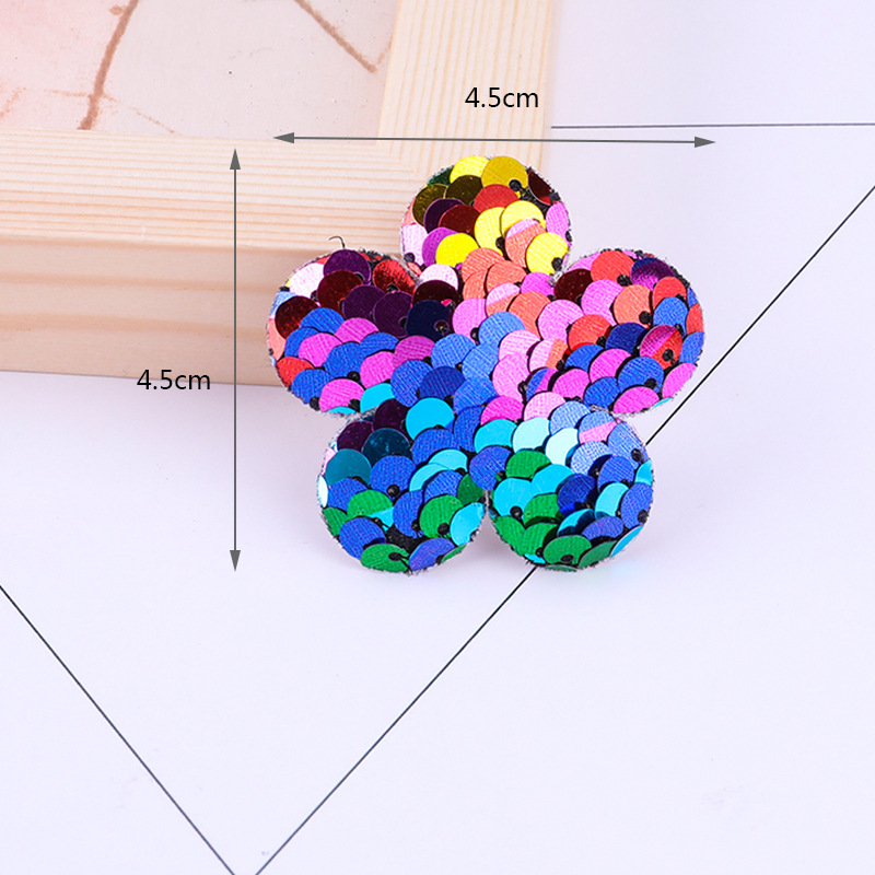 Sequin Flower Accessories Accessories Sequin Cartoon Hair Accessories Delicate Floral Clothing Hat Decorative Accessories/Wholesale Specification drawing