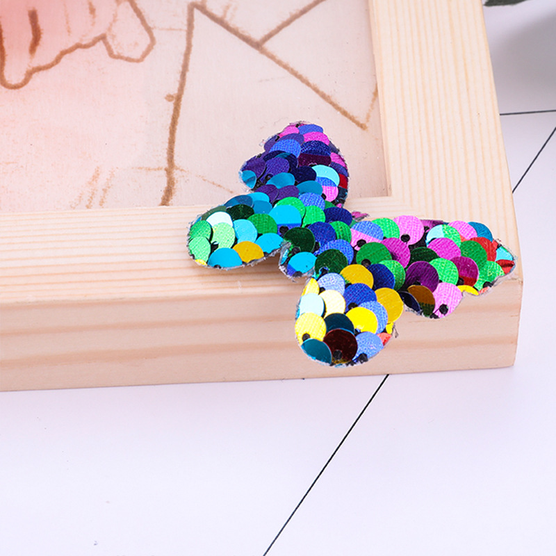 DIY韩版发夹韩国饰品材料手工发饰发箍配件 亮片网纱蝴蝶产品图