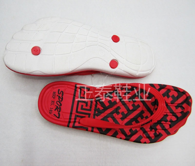 The manufacturer supplies EVA flip-flops for male massage in the 2D style for export Application Scenario