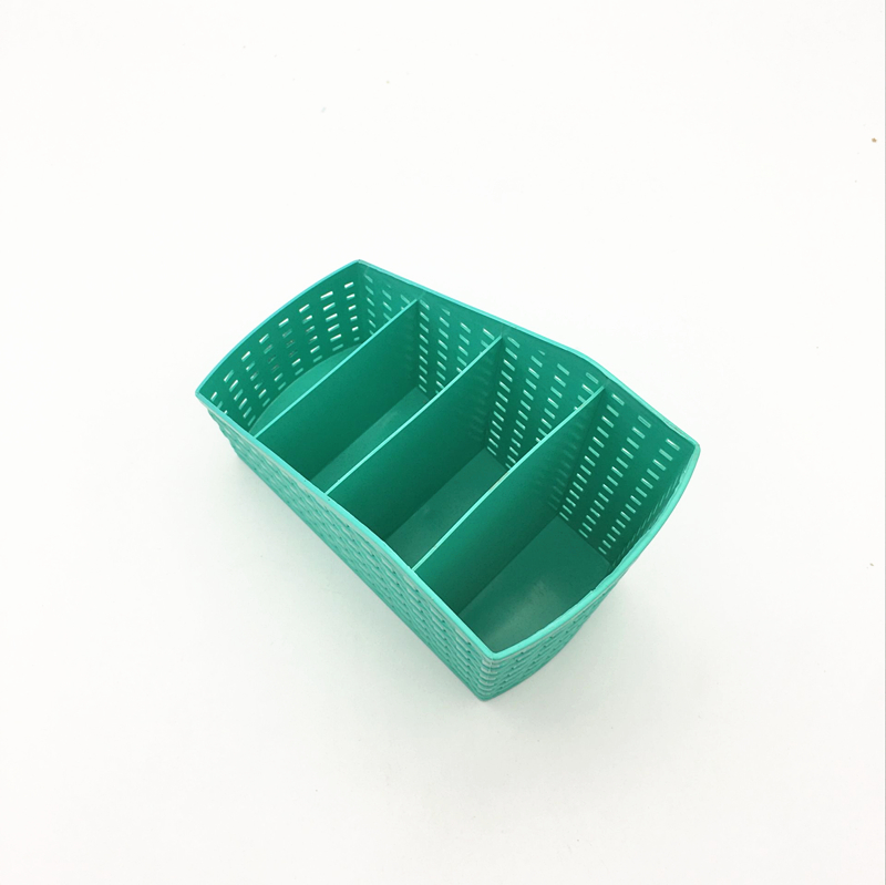 Colorful plastic pen holder, simple trapezoidal multi-functional storage box, desktop storage box Specification image