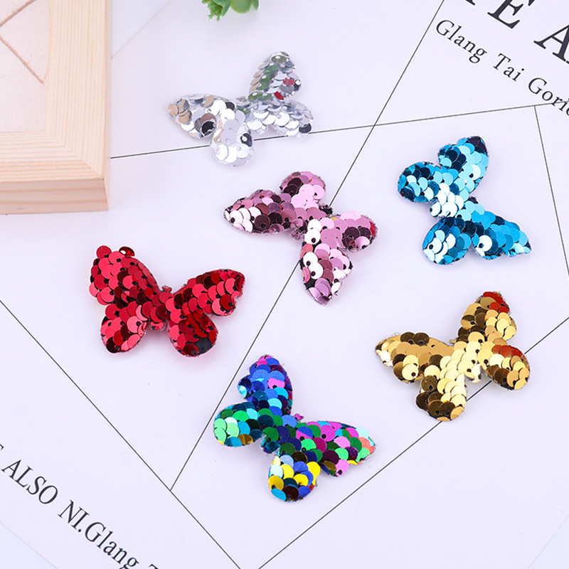 Diy Korean Hair Clips Korean Accessories Materials Handmade Hair Accessories Headband Accessories Sequin Mesh Butterfly Application Scenario