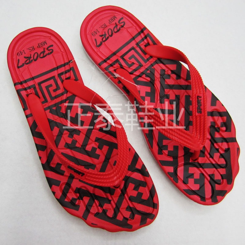 The manufacturer supplies EVA flip-flops for male massage in the 2D style for export details Picture
