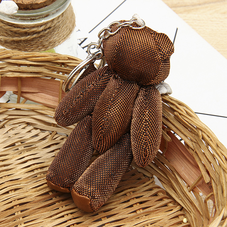 爆款关节小熊励志熊钥匙扣汽车挂件创意包包配饰热卖小礼品挂饰细节图