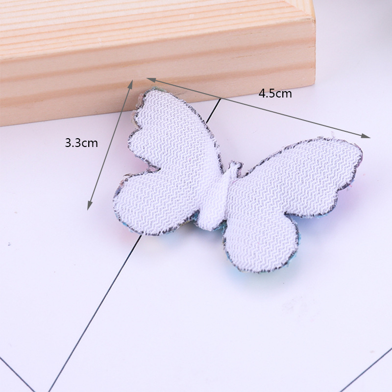 DIY韩版发夹韩国饰品材料手工发饰发箍配件 亮片网纱蝴蝶细节图