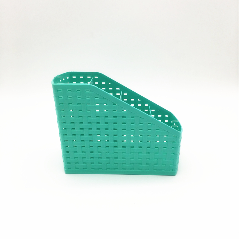 Colorful plastic pen holder, simple trapezoidal multi-functional storage box, desktop storage box details Picture