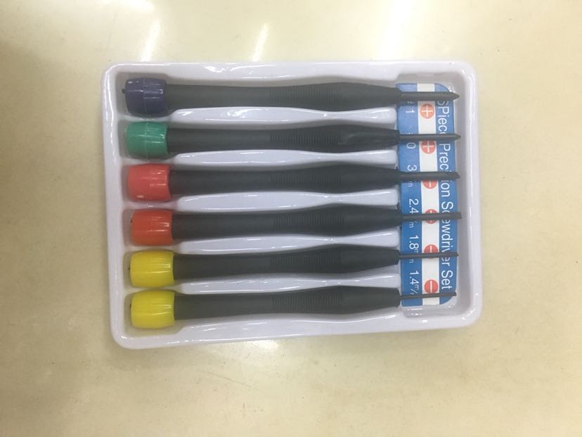 6pc组合工具套装6件套盒装钟表批螺丝刀一字十字小号螺丝批产品图