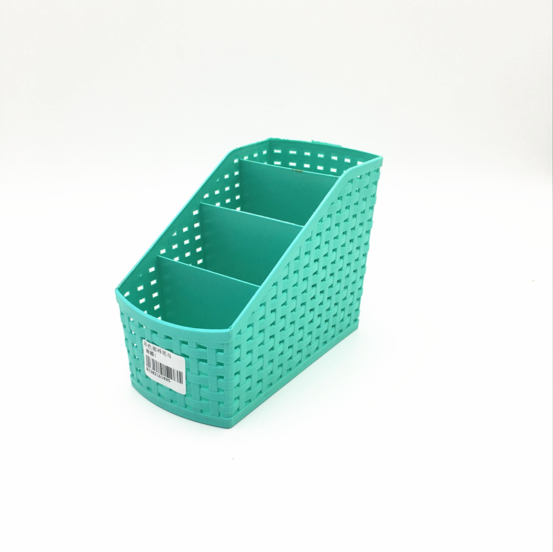 Colorful plastic pen holder, simple trapezoidal multi-functional storage box, desktop storage box Application Scenario