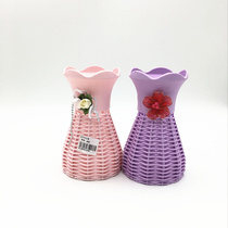 Plastic woven vases Dry flowers Fresh flowers Home decoration flower maker Decorative bottles
