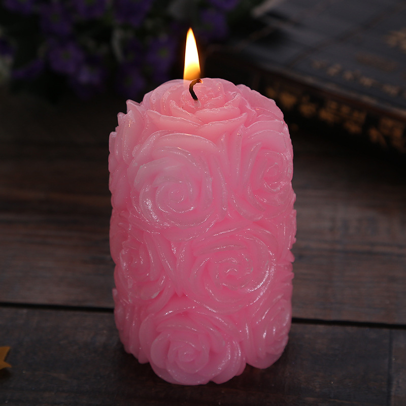 欧式浪漫婚庆生日告白纪念日花型蜡烛 无烟创意手工蜡烛图