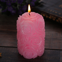 欧式浪漫婚庆生日告白纪念日花型蜡烛 无烟创意手工蜡烛