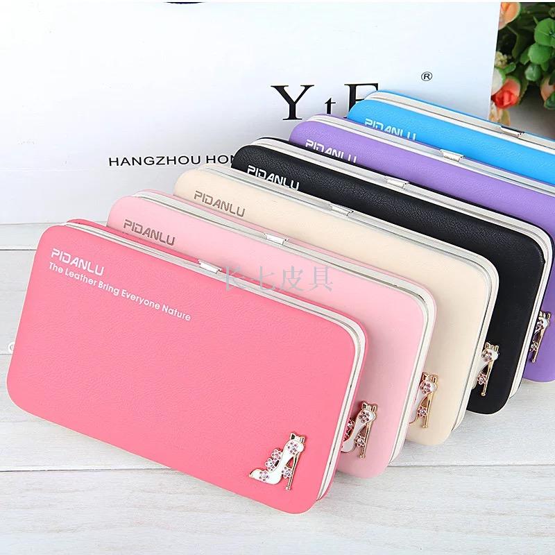 Factory direct sales and wholesale of new Korean version fashionable zipper multi-functional hand-held wallet and mobile phone case