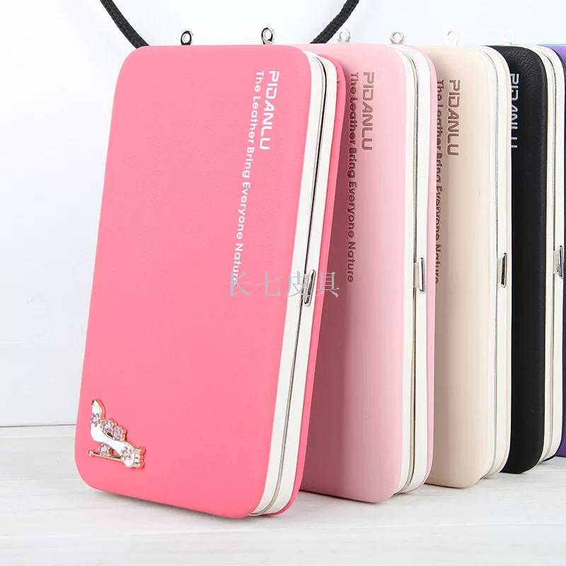 Factory direct sales and wholesale of new Korean version fashionable zipper multi-functional hand-held wallet and mobile phone case Specification image