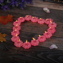 玫瑰花型粉色蜡烛 莲花表白浪漫生日创意蜡烛摆图 厂家手工定制