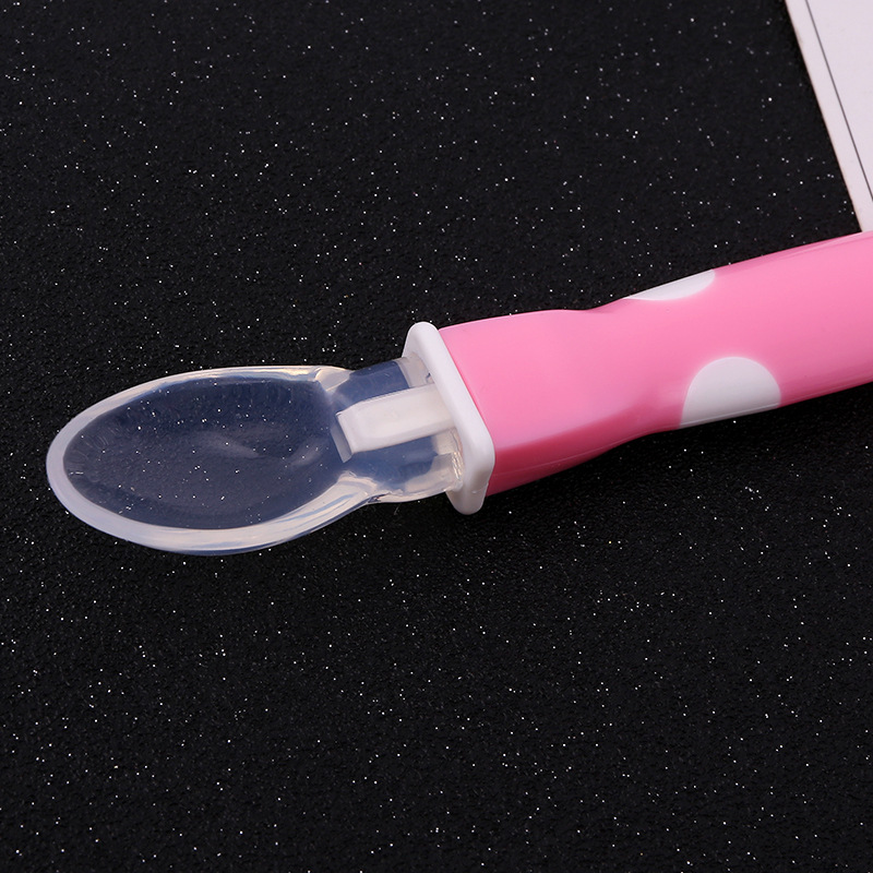 Manufacturers direct baby feeding tableware baby silicone spoon package set of children feeding rice paste spoon wholesale details Picture