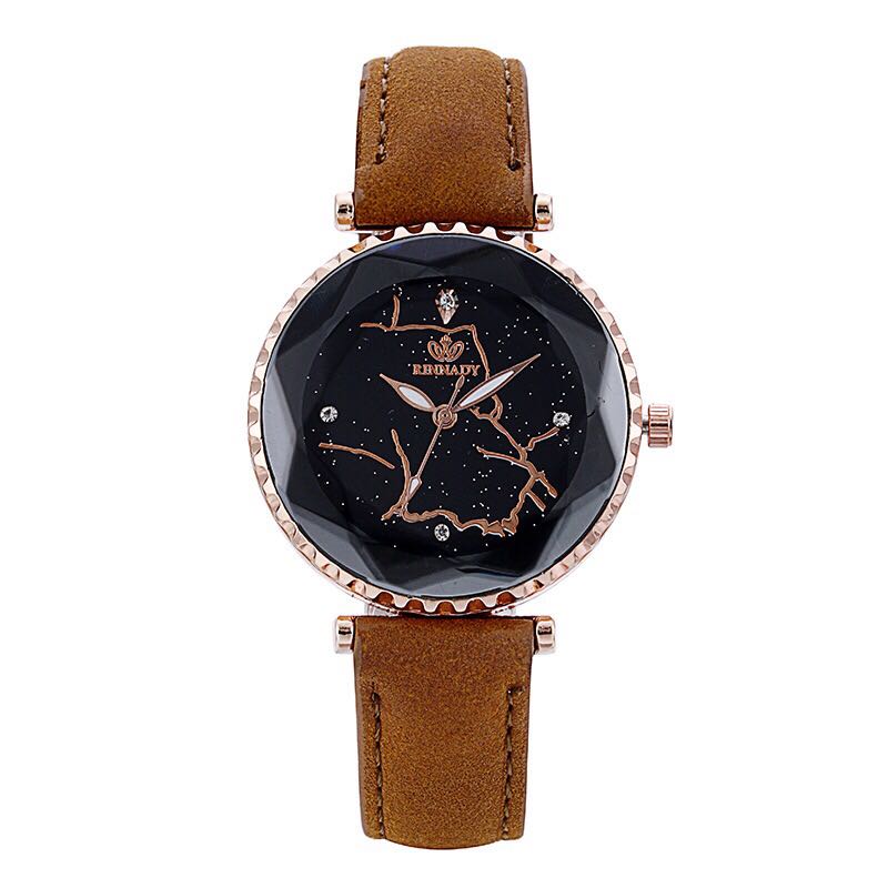 New fashionable and popular diamond-shaped glass dial starry sky matte strap ladies' watch student watch 5 Application Scenario