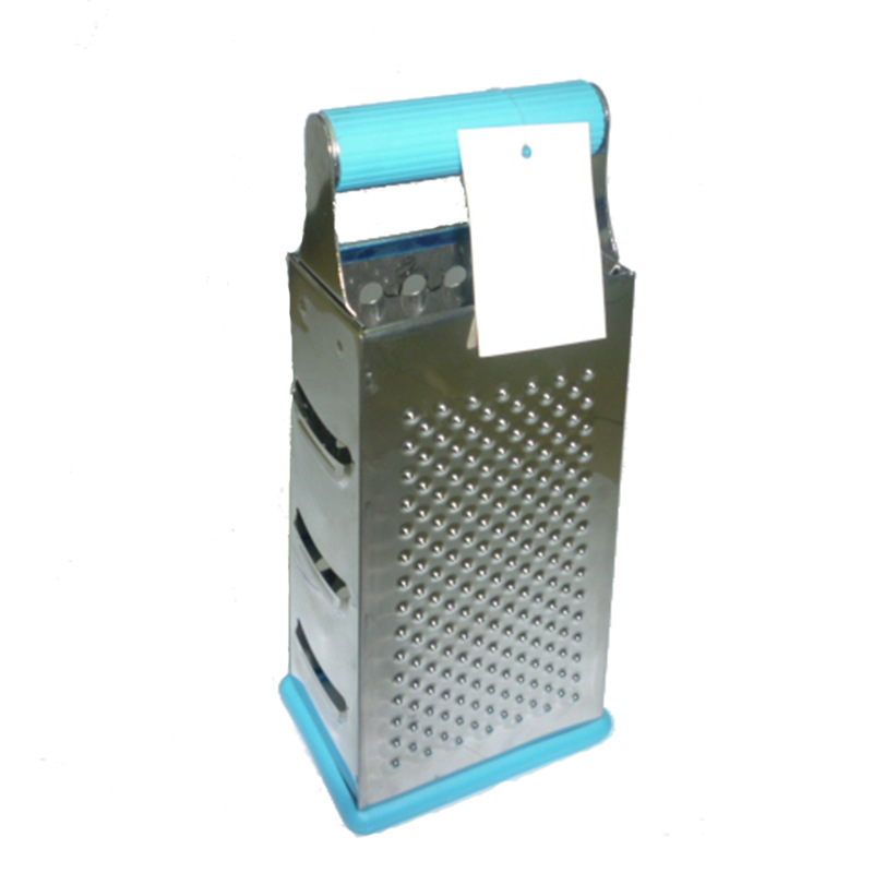 High-quality stainless iron four-sided fruit and vegetable grater, 9-inch four-sided vertical combination grater, multi-functional grater Specification image